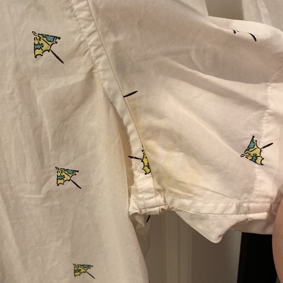 BONOBOS GREEN COCKTAIL UMBRELLAS RIVIERA SHORT SLEEVE SHIRT - Picture 5 of 5